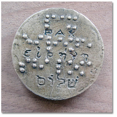 coin with Braille